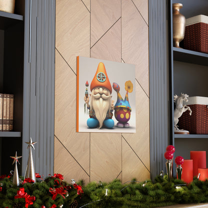 Groovy Hippie Gnome And His Unigue Sidekick Canvas Gallery Wraps