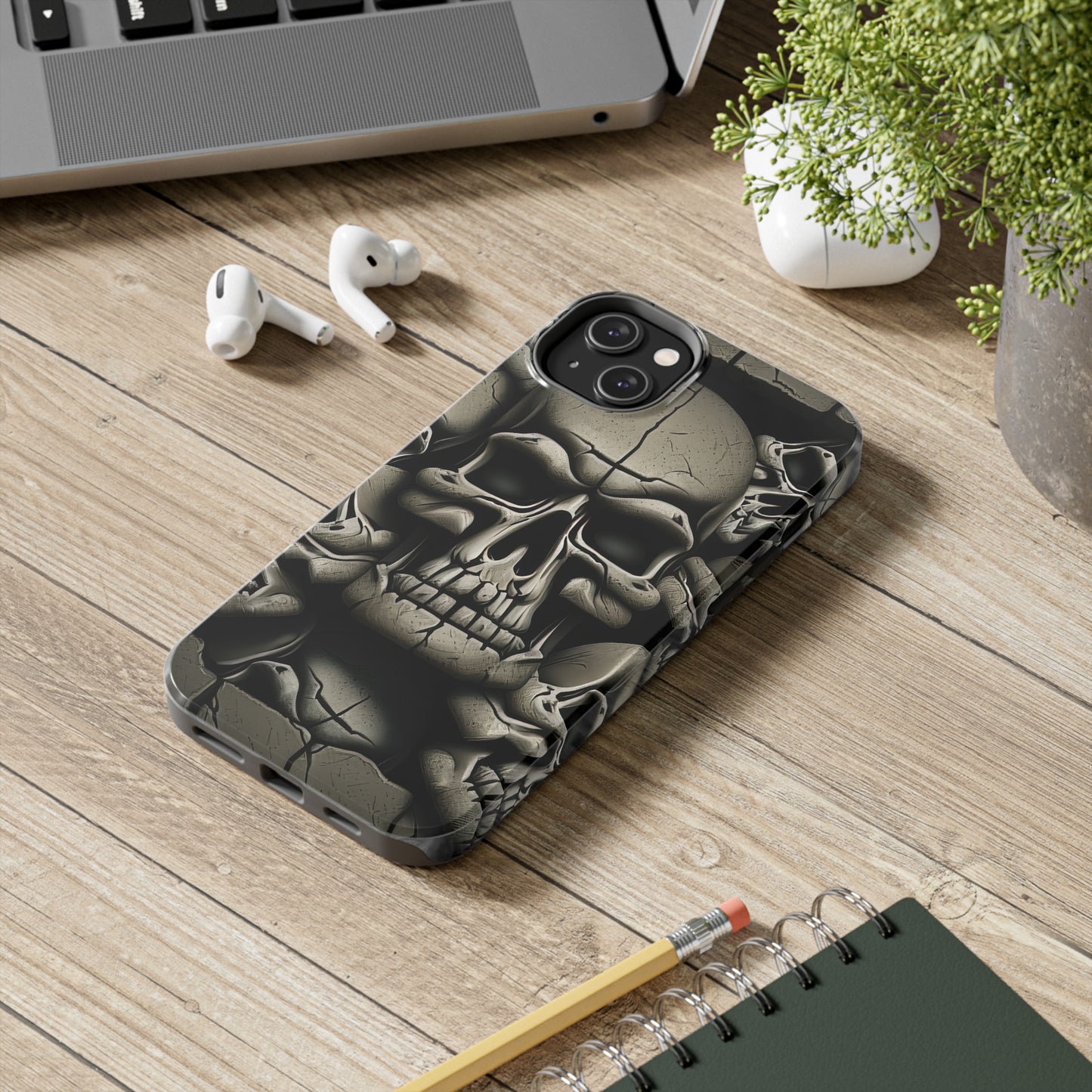 Metallic Chrome Skulls and classic Designed 12 Tough Phone Cases