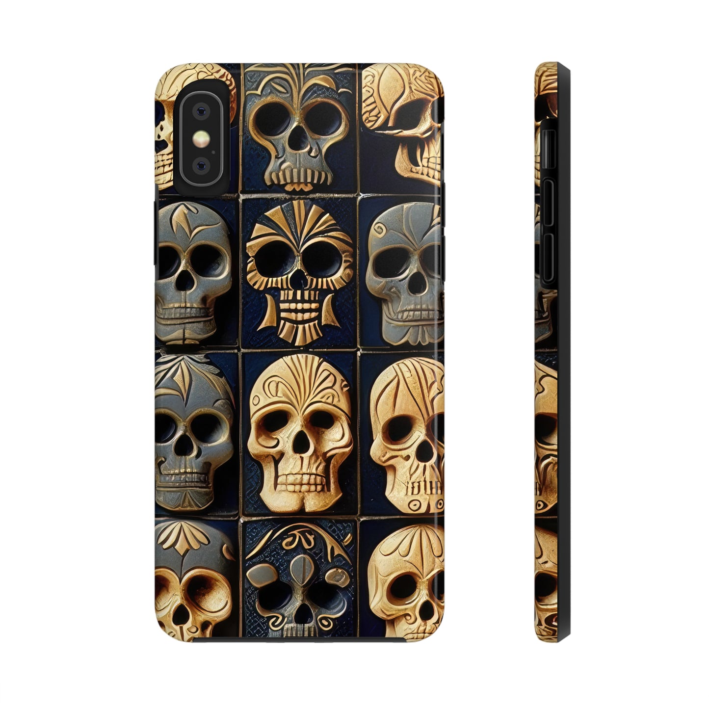 Metallic Chrome Skulls and classic Designed 17 Tough Phone Cases