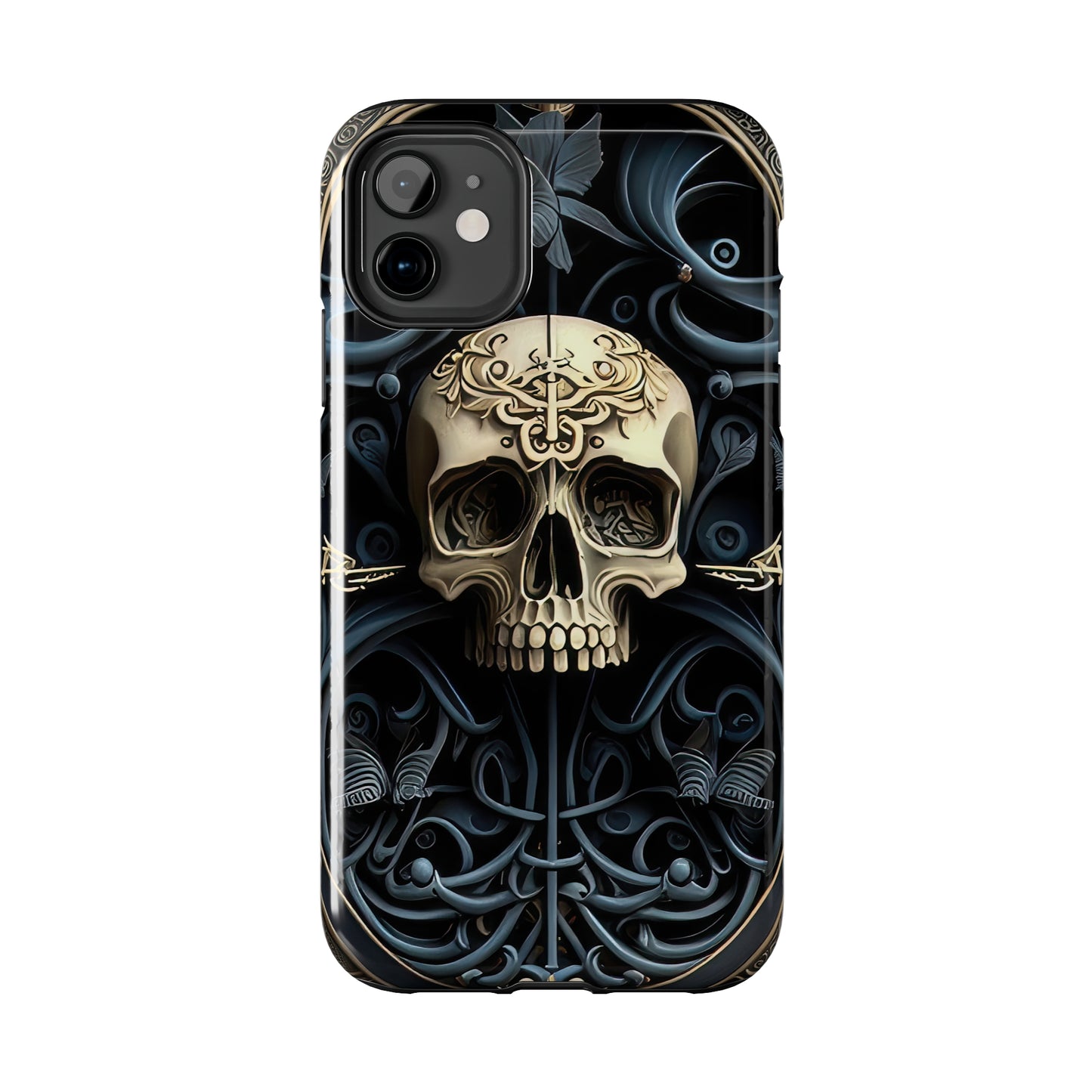 Metallic Chrome Skulls and classic Designed 6 Tough Phone Cases