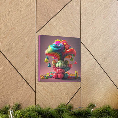 Gummy-Candy Style Mushroom Fun Bliss Cute Animal Canvas Gallery Wraps