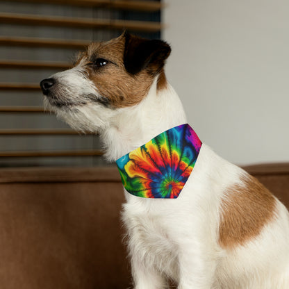 Tie Dye Style Three Pet Bandana Collar