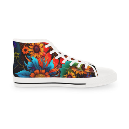 Bold And Beautiful Flowers Style Two Men's High Top Sneakers