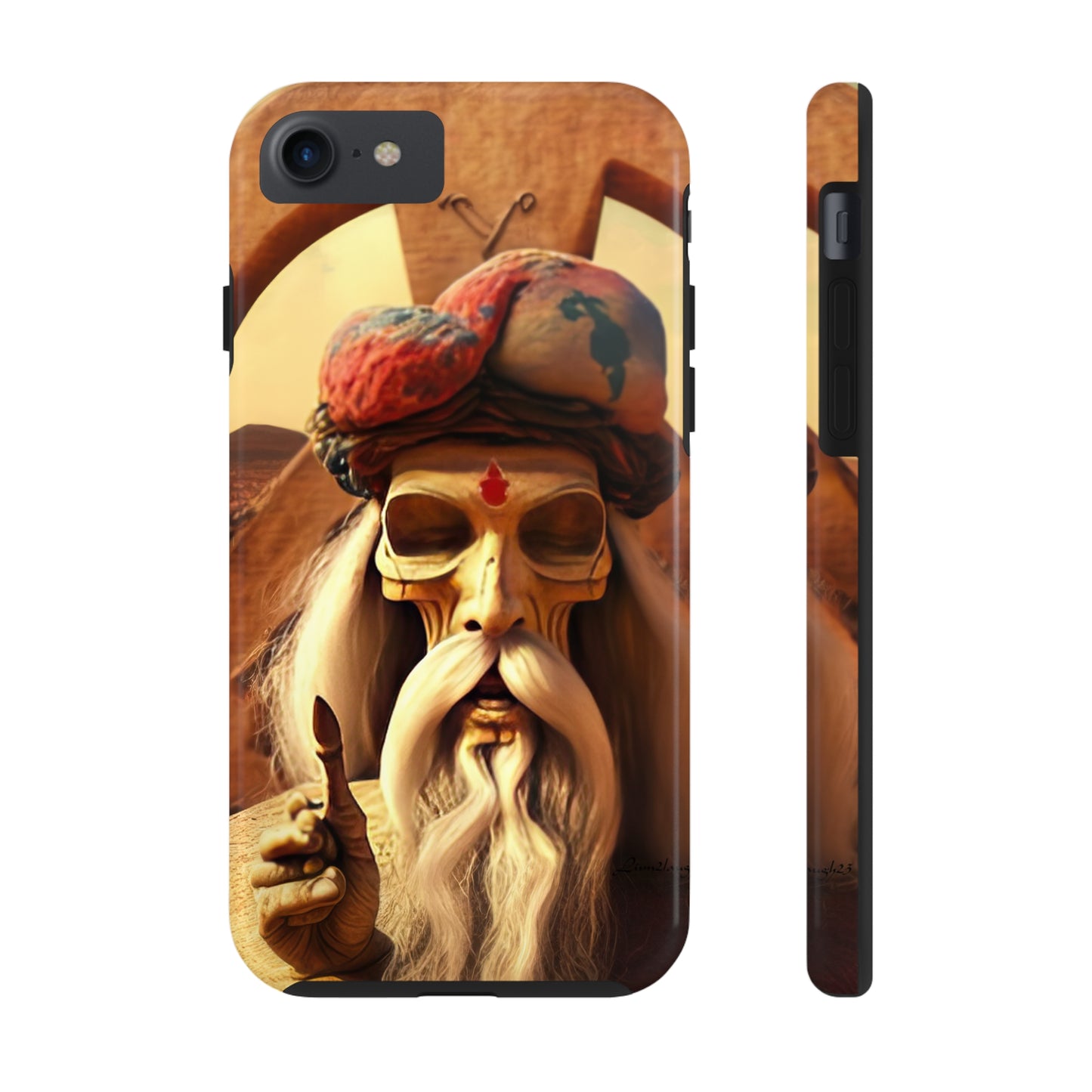 Wise Man In Dessert With Beard And Peace Sign Tough Phone Cases