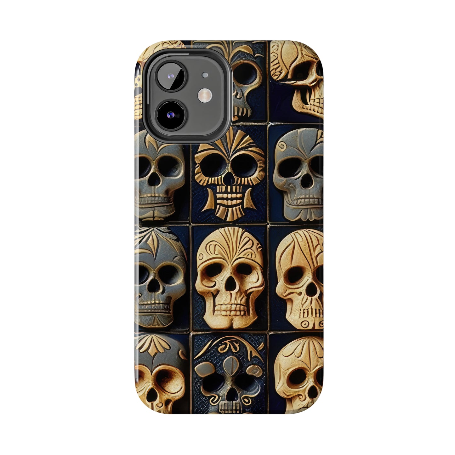 Metallic Chrome Skulls and classic Designed 17 Tough Phone Cases