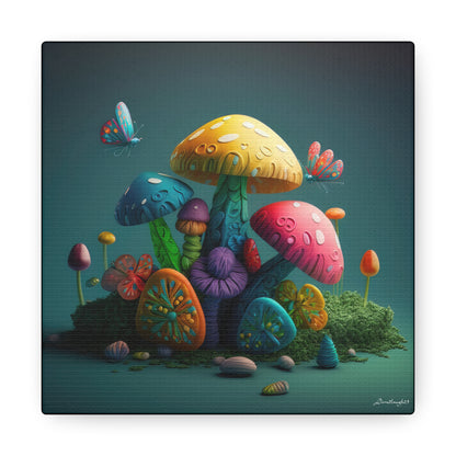 Beautiful Mushroom Luminating Colorful Bliss 4 Canvas Gallery Wraps