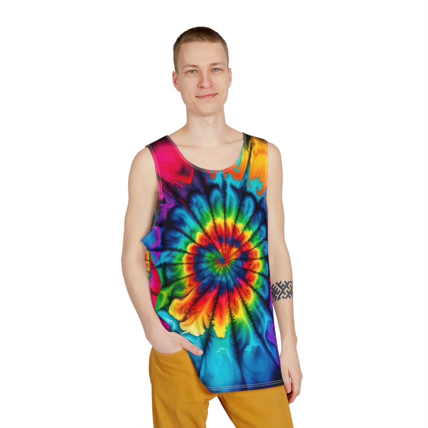 Bold And Beautiful Tie Dye Two 2 Men's Tank (AOP)