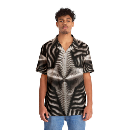 Beautiful Stars Abstract Star Style Black And White Men's Hawaiian Shirt (AOP)