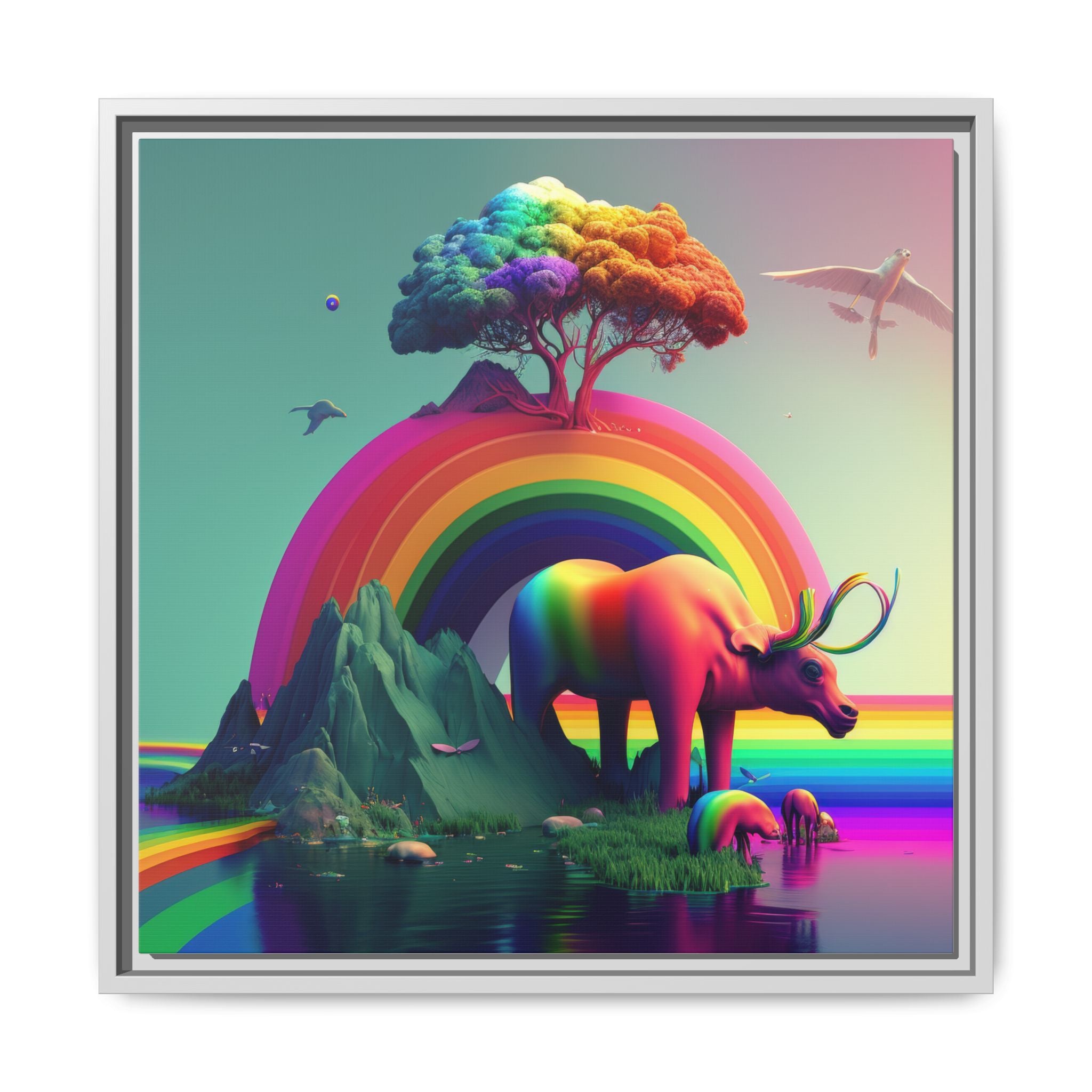 Sanctuary of Color, Art Print — Colorful Modern Wall Canvas