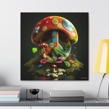 Beautiful Forest Round Peace Sign 2 Gallery Wraps