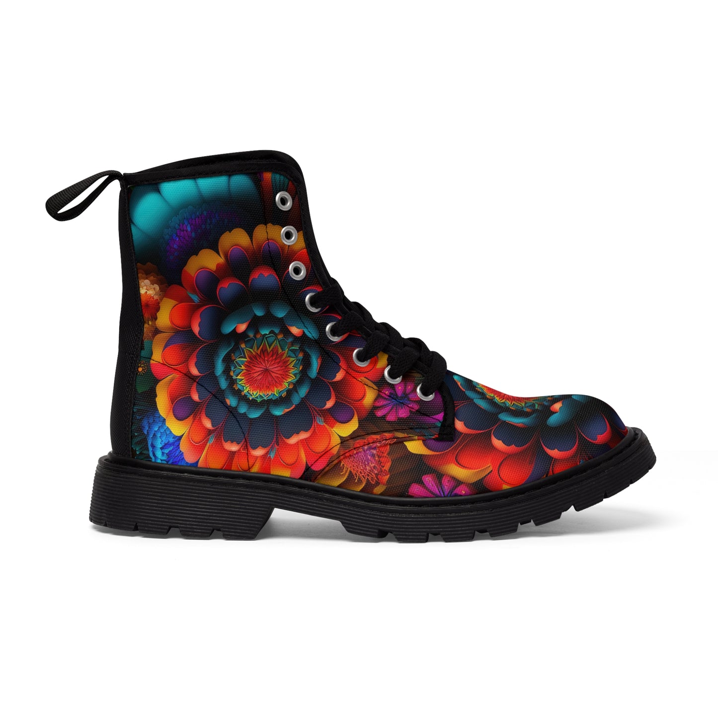 Bold And Beautiful Flowers B 1A Women's Canvas Boots
