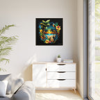 Island Rhythm at Dusk, Art Print — Colorful Modern Wall Canvas