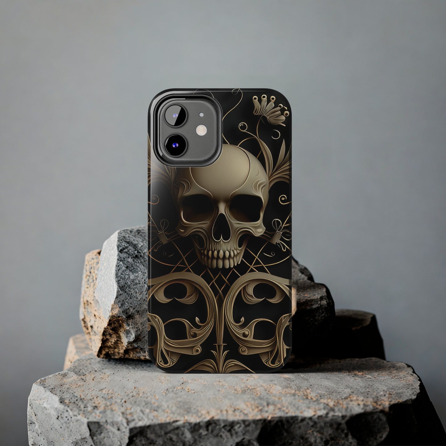 Metallic Chrome Skulls and classic Designed 1 Tough Phone Cases