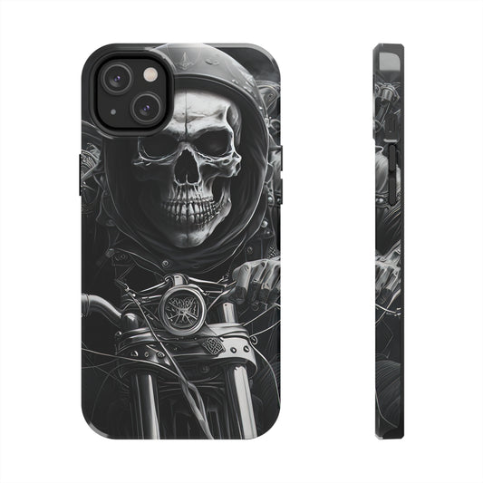 Skull Motorcycle Rider, Ready to Tear Up Road On Beautiful Bike 5 Tough Phone Cases