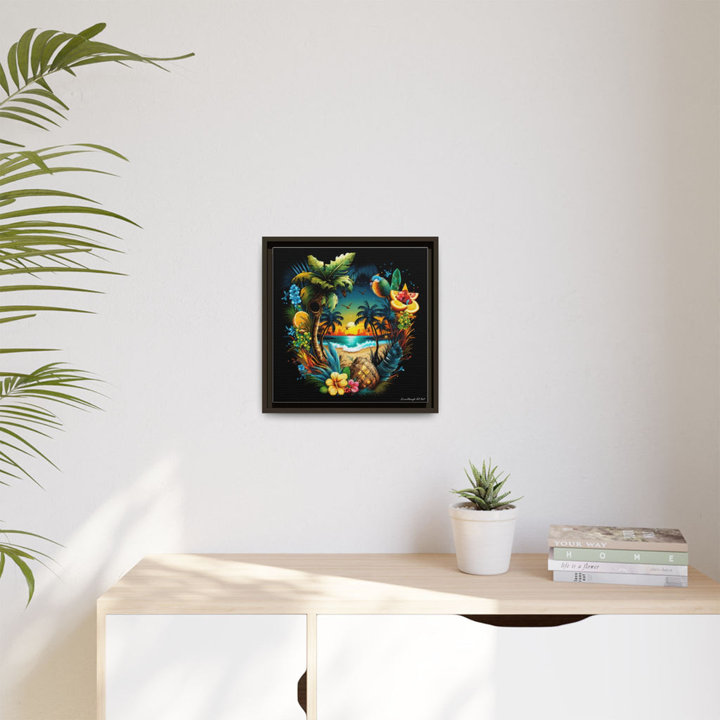 Island Rhythm at Dusk, Art Print — Colorful Modern Wall Canvas