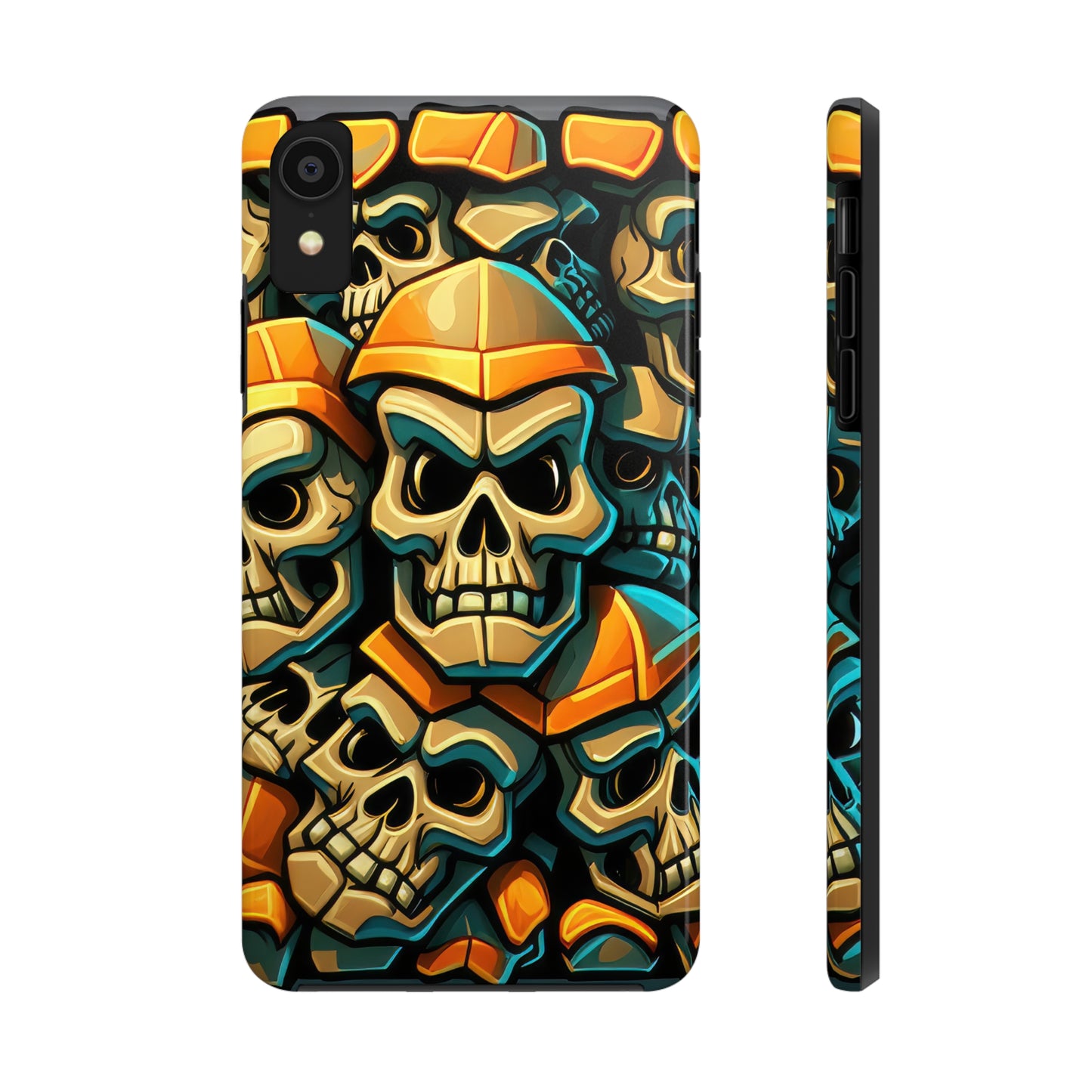 Metallic Chrome Skulls and classic Designed 16 Tough Phone Cases