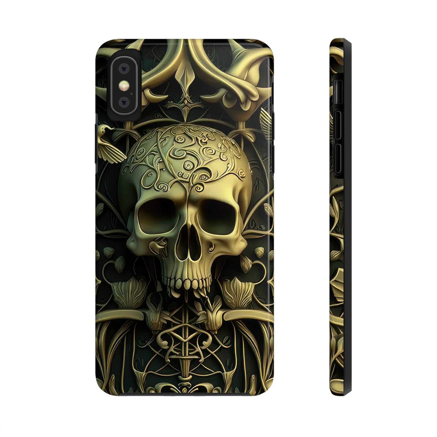 Metallic Chrome Skulls and classic Designed 3 Tough Phone Cases