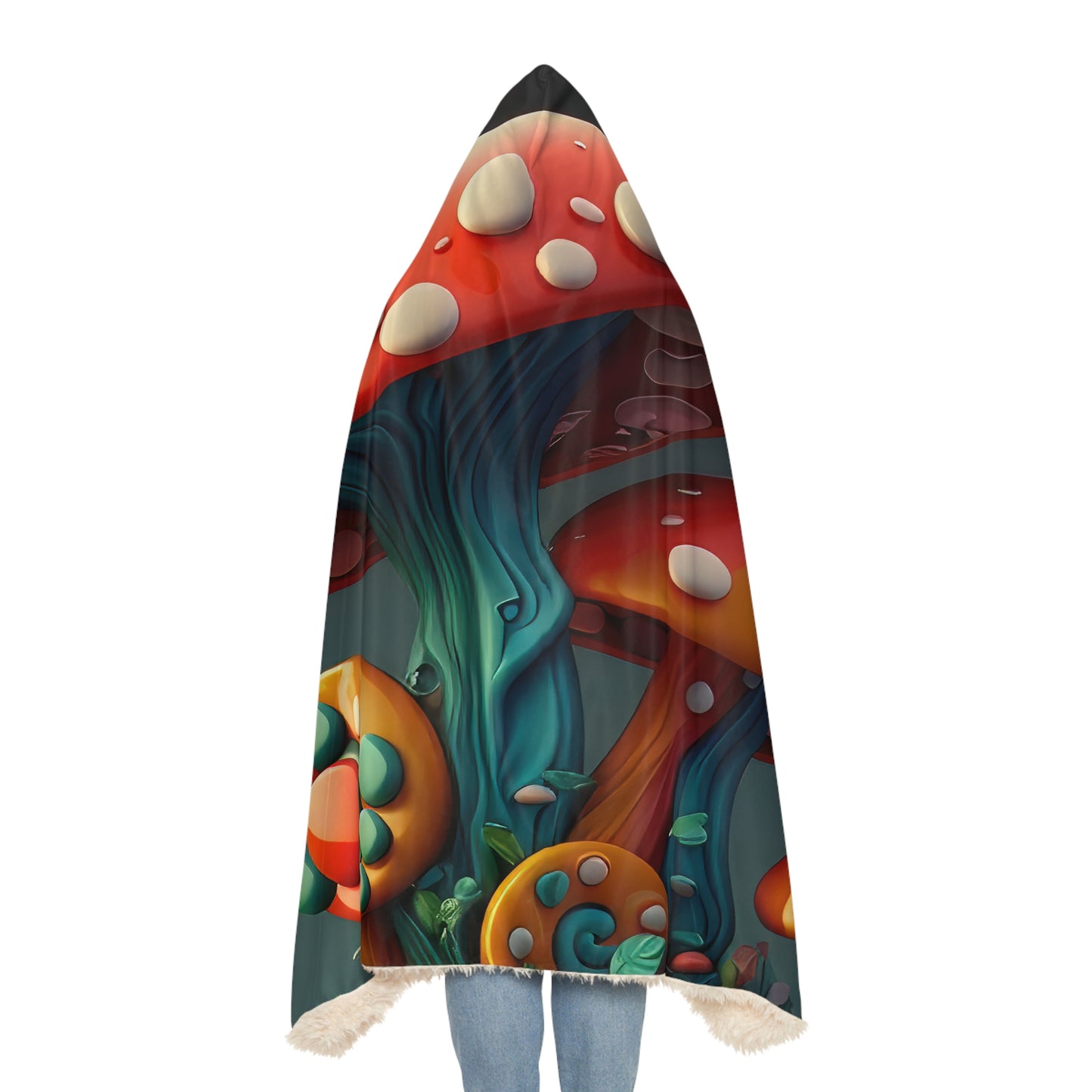 Hippie Mushroom Color Candy Style Design Style 4 Snuggle Blanket