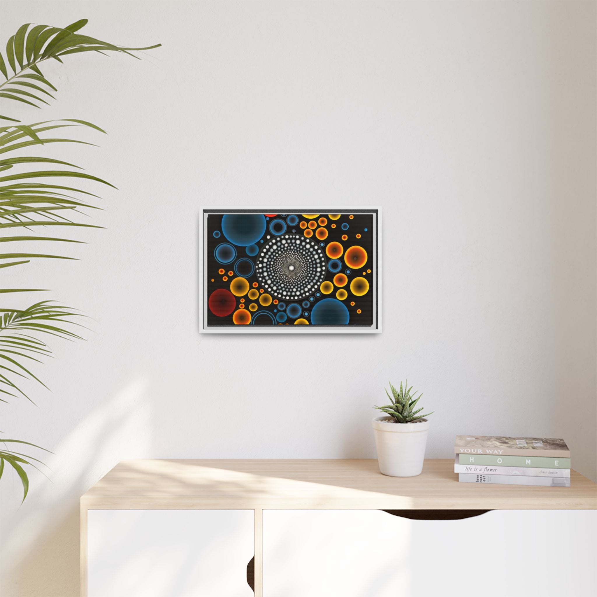 Harmonic Orbits, Matte Canvas, Framed (Multi-color)