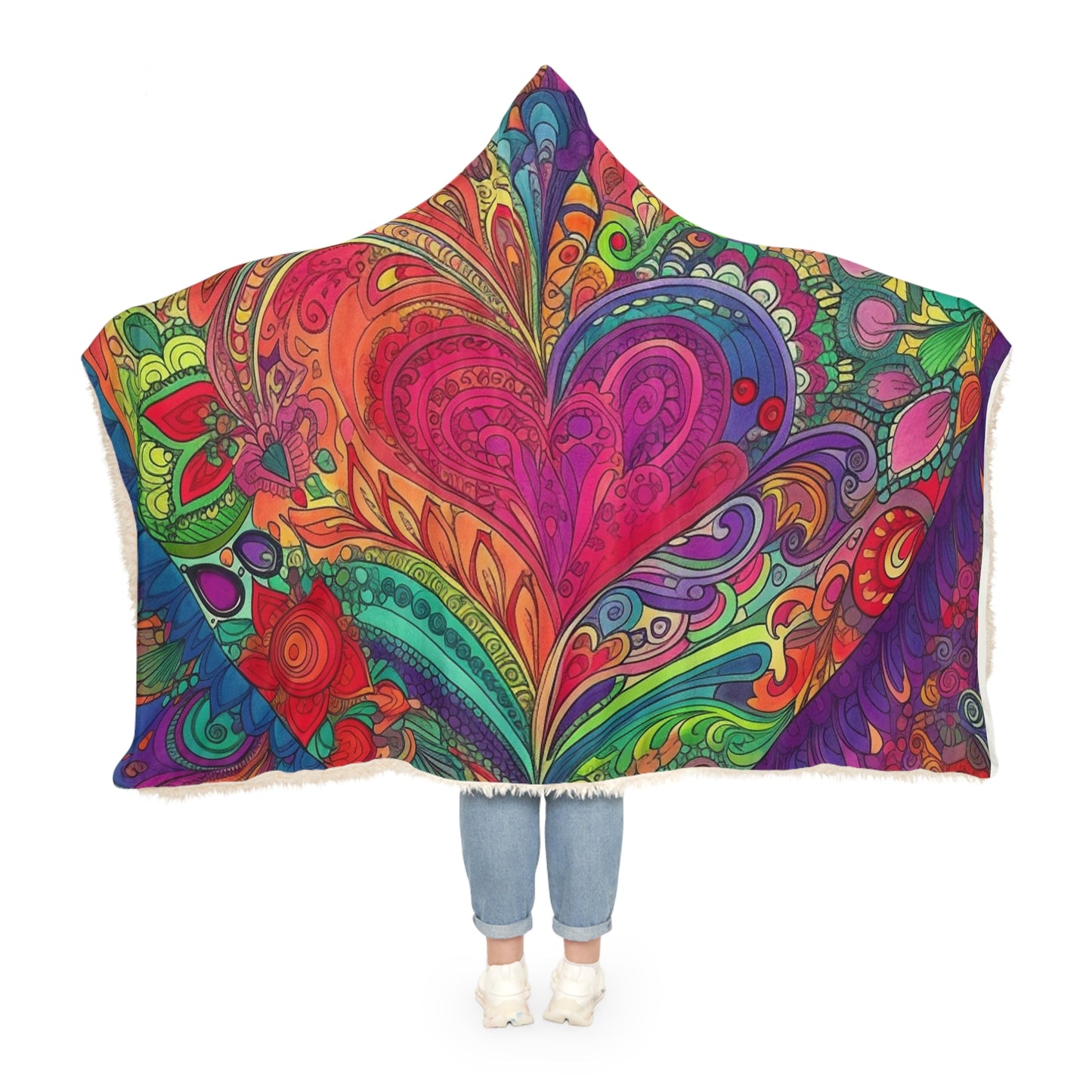 Heart Flower Color College Snuggle Blanket