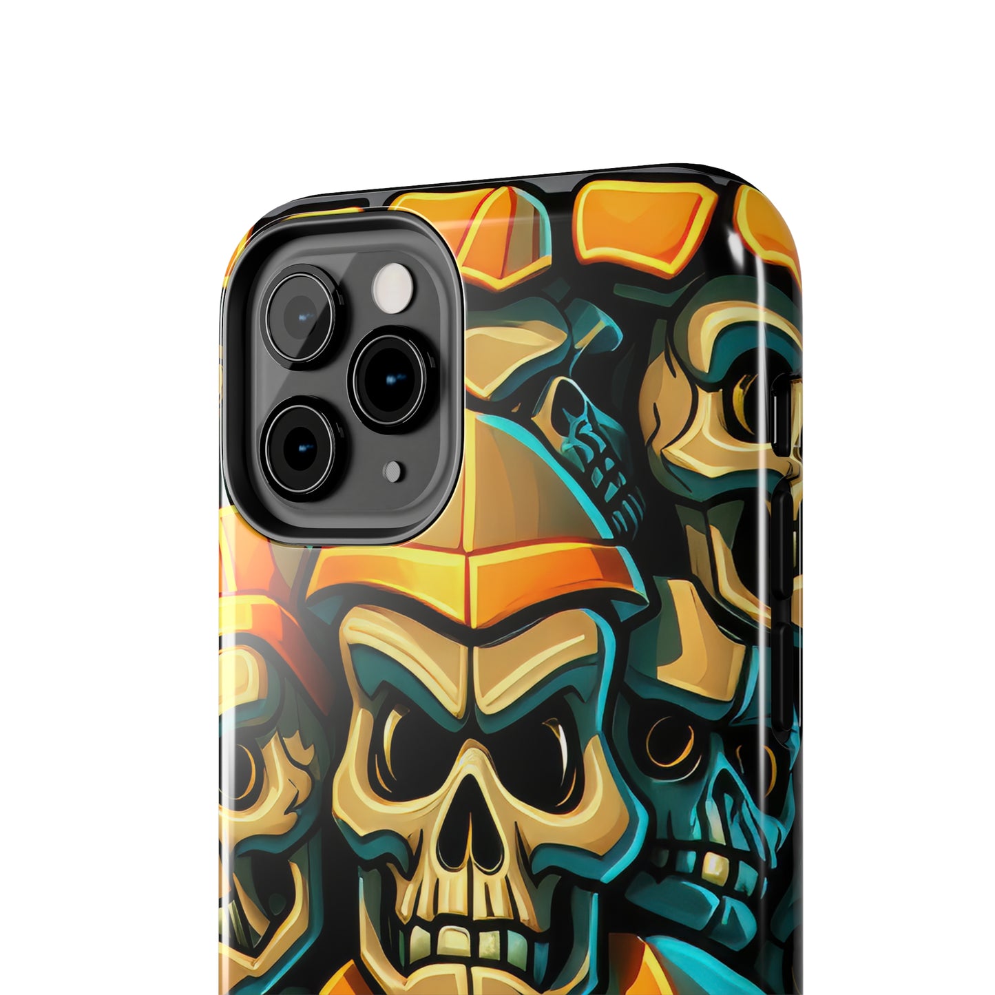 Metallic Chrome Skulls and classic Designed 16 Tough Phone Cases