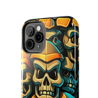 Metallic Chrome Skulls and classic Designed 16 Tough Phone Cases