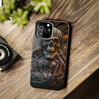 Skull Motorcycle Rider, Ready to Tear Up Road On Beautiful Bike 8 Tough Phone Cases