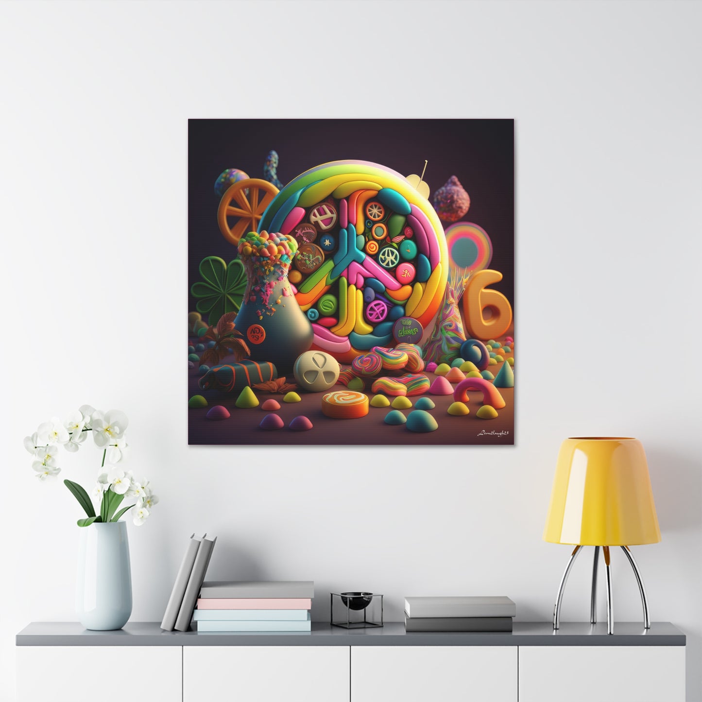Fantastic Gummie Hippie Peace Sign 2 Canvas Gallery Wraps