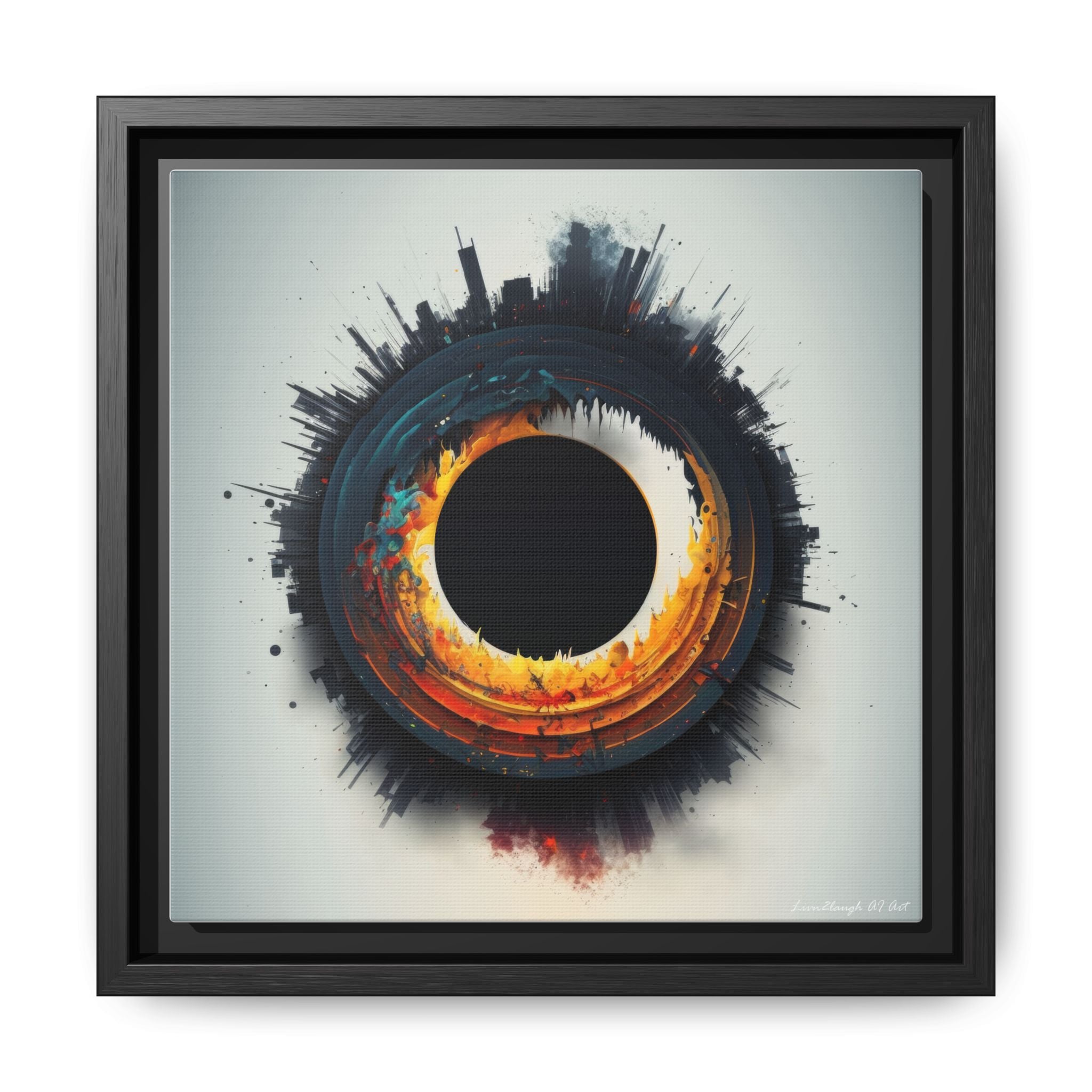 Eclipse of Industry, Art Print — Colorful Modern Wall Canvas