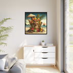 Tiki Dreams by the Shore, Art Print — Colorful Modern Wall Canvas