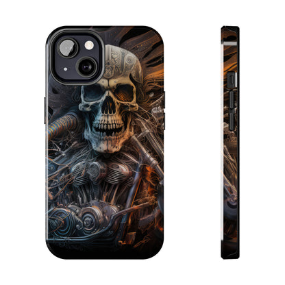 Skull Motorcycle Rider, Ready to Tear Up Road On Beautiful Bike 8 Tough Phone Cases