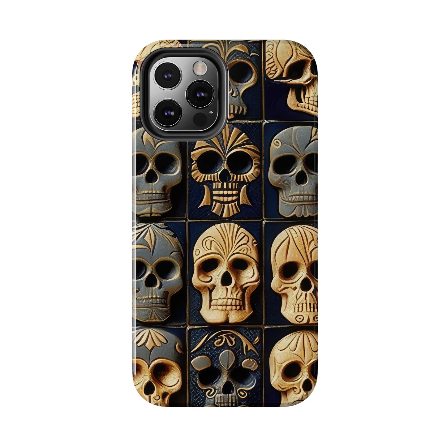 Metallic Chrome Skulls and classic Designed 17 Tough Phone Cases