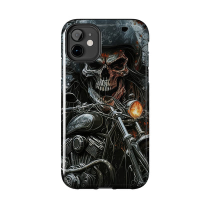 Skull Motorcycle Rider, Ready to Tear Up Road On Beautiful Bike 6 Tough Phone Cases