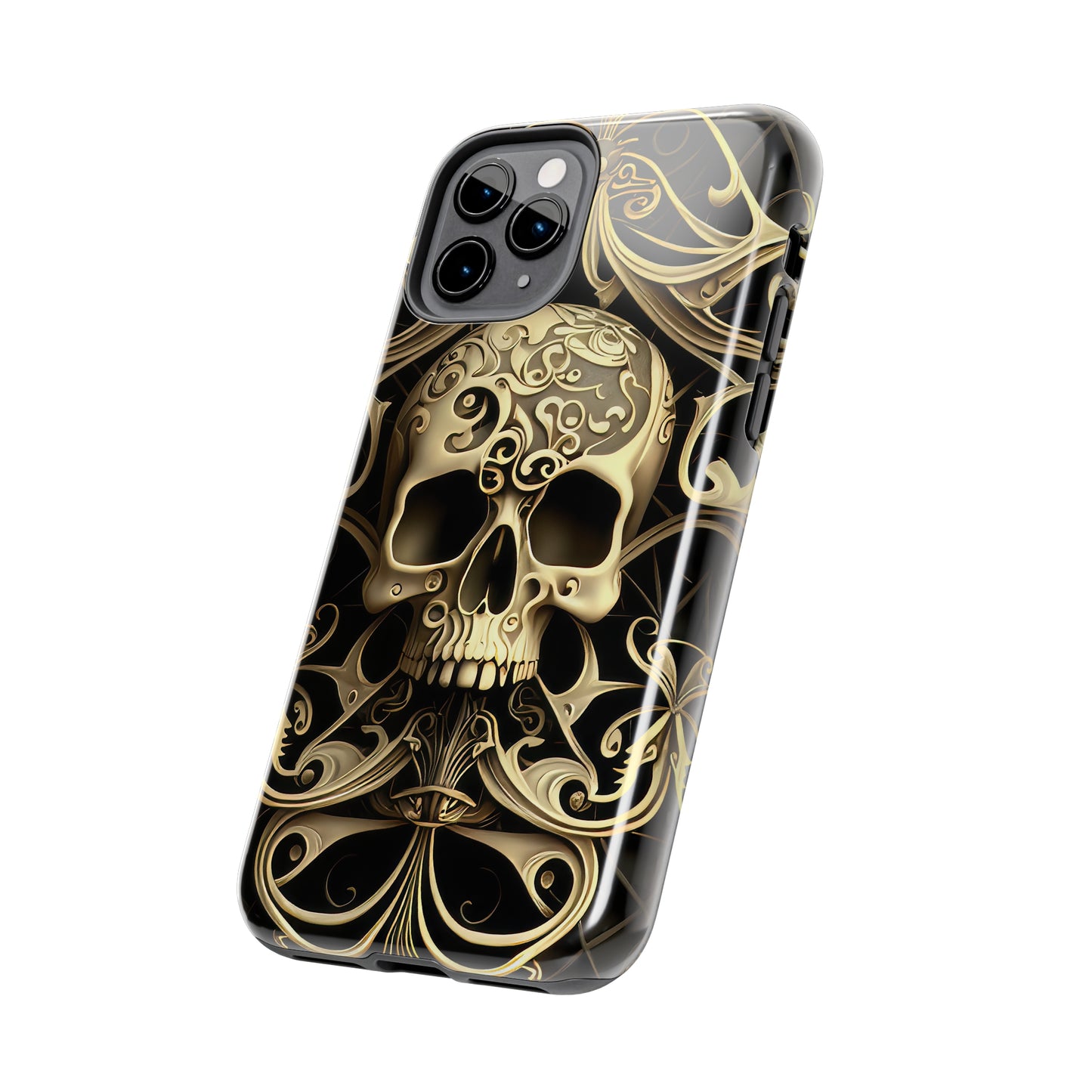 Metallic Chrome Skulls and classic Designed 7 Tough Phone Cases