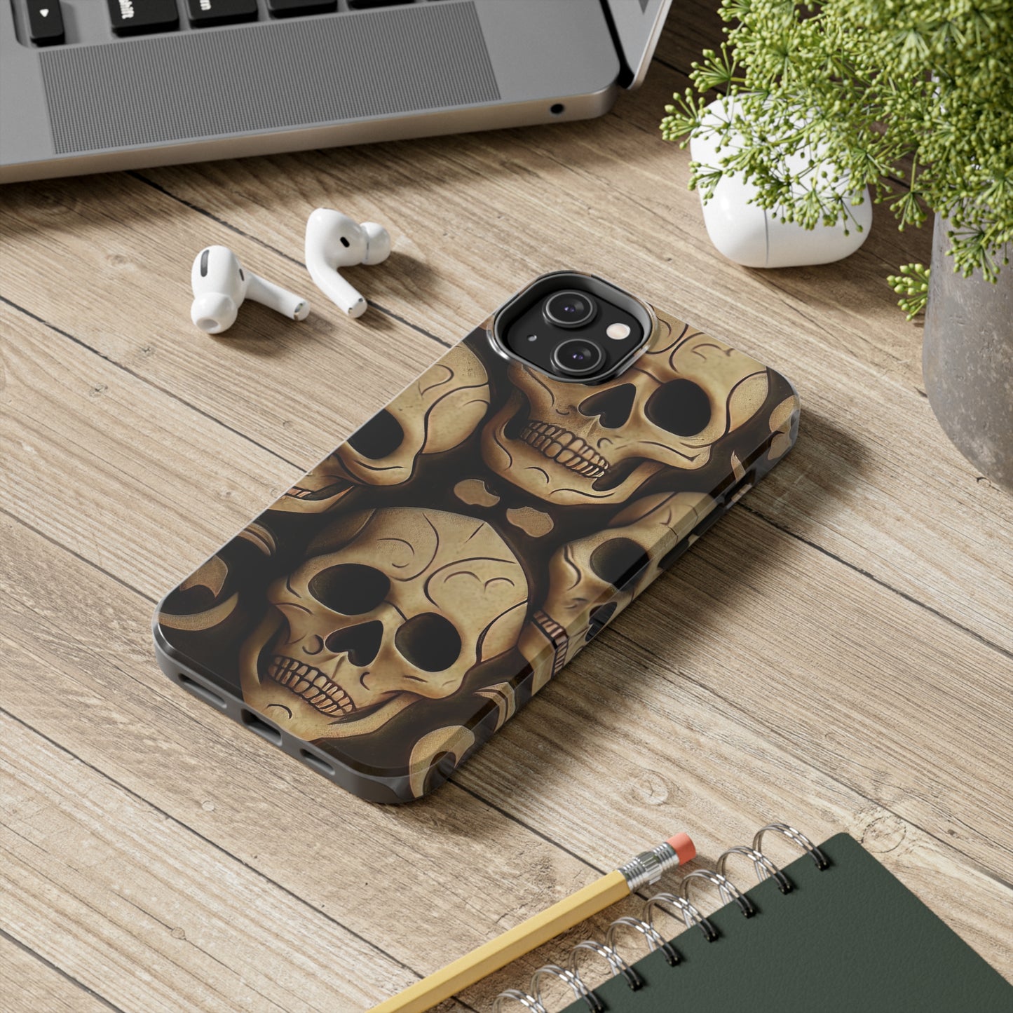 Metallic Chrome Skulls and classic Designed 19 Tough Phone Cases