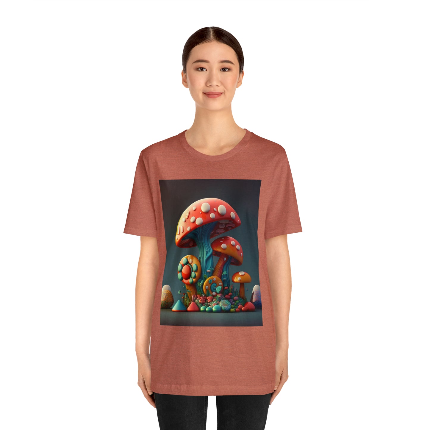 Hippie Mushroom Color Candy Style Design Style 6 Unisex Jersey Short Sleeve Tee