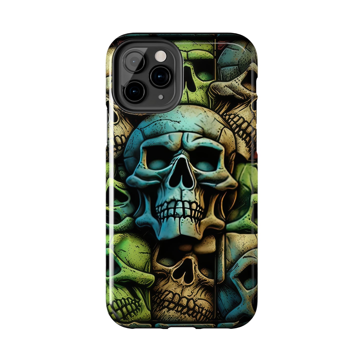 Metallic Chrome Skulls and classic Designed 13 Tough Phone Cases