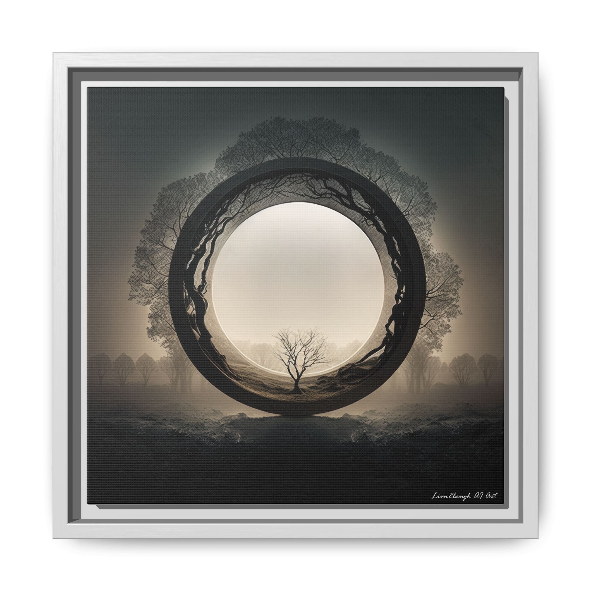 Circle of Stillness, Art Print — Colorful Modern Wall Canvas