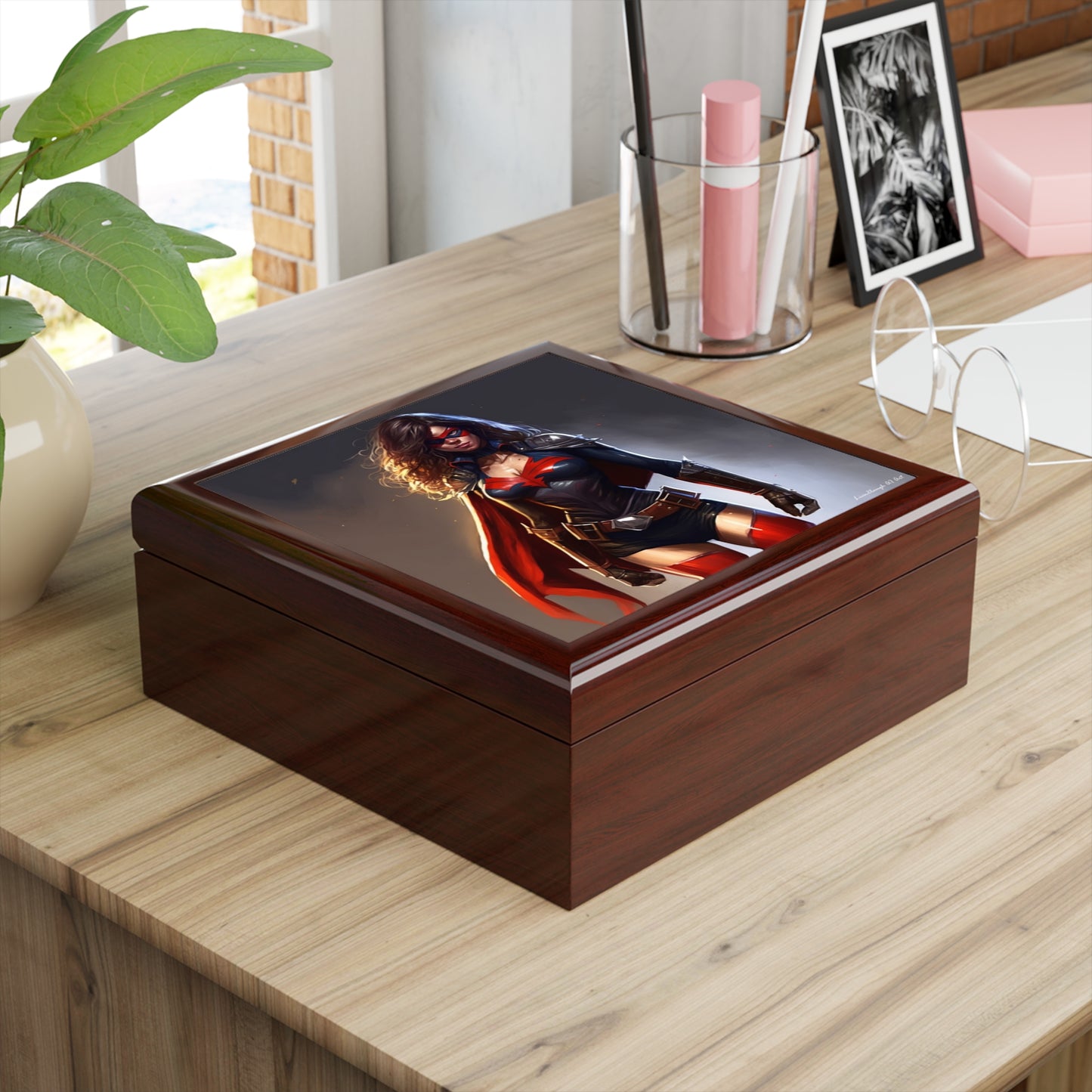 Superhero In All Forms, Black or Brown Jewelry Box