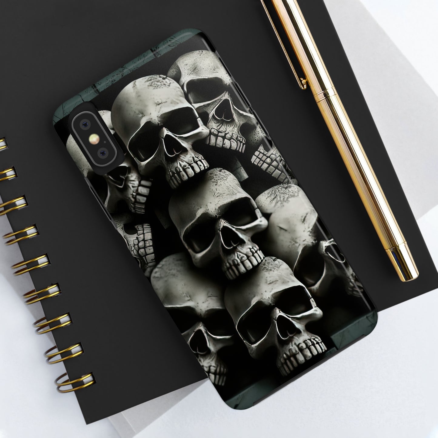 Metallic Chrome Skulls and classic Designed 11 Tough Phone Cases