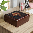 Leo Lion Black Background Jewelry Box