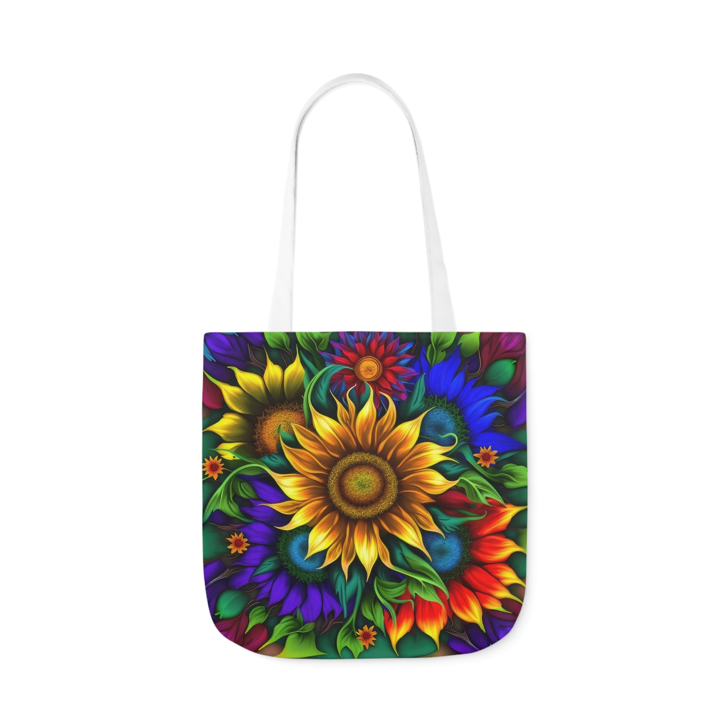 Bold And Beautiful Flowers Style Four Polyester Canvas Tote Bag (AOP)