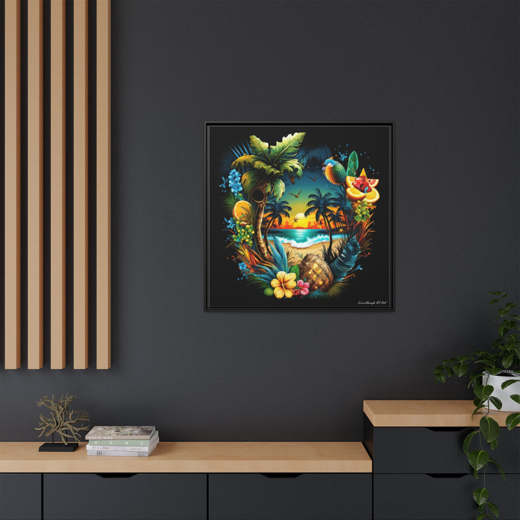 Island Rhythm at Dusk, Art Print — Colorful Modern Wall Canvas