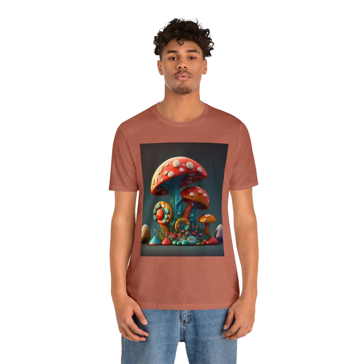 Hippie Mushroom Color Candy Style Design Style 6 Unisex Jersey Short Sleeve Tee