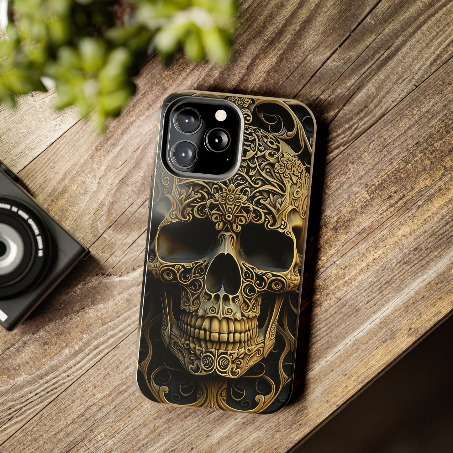 Metallic Chrome Skulls and classic Designed 4 Tough Phone Cases