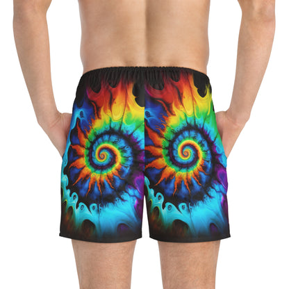 Bold And Beautiful Tie Dye Style One Swim Trunks (AOP)