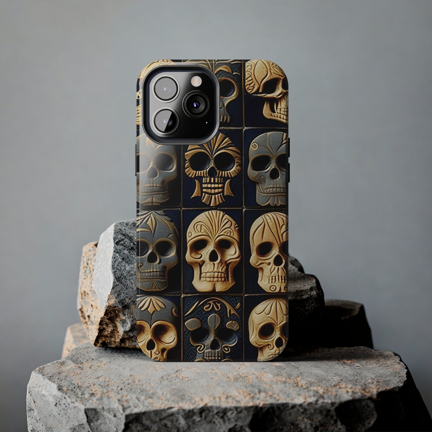 Metallic Chrome Skulls and classic Designed 17 Tough Phone Cases