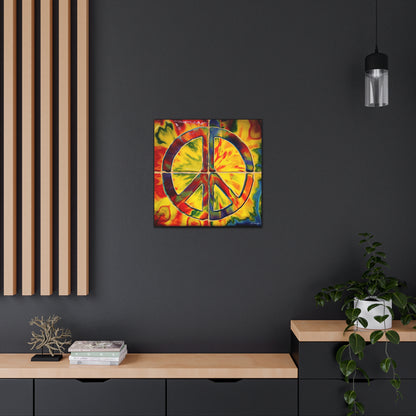 Coolio Tie Dye Hippie Peace Sign Canvas Gallery Wraps