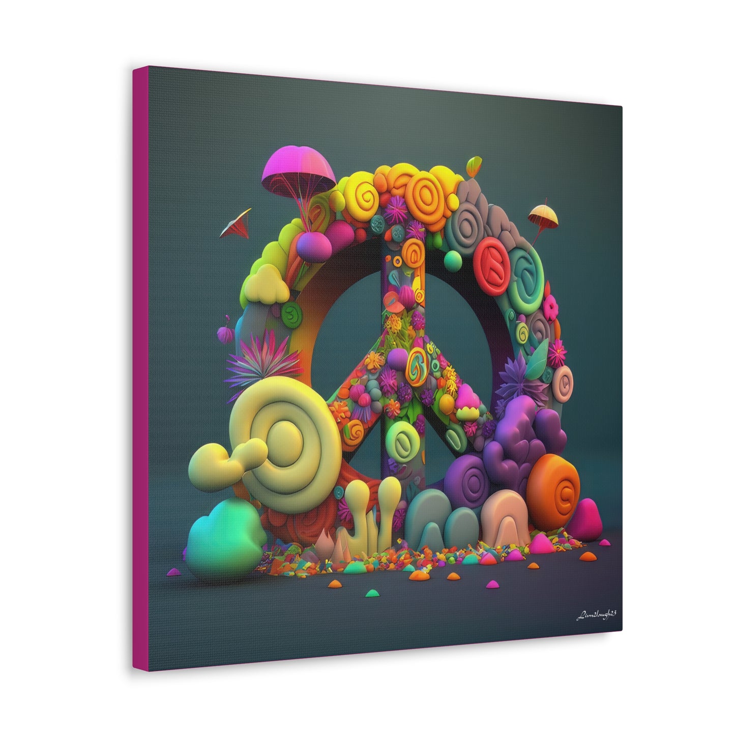 Fantastic Gummie Hippie Peace Sign Canvas Gallery Wraps