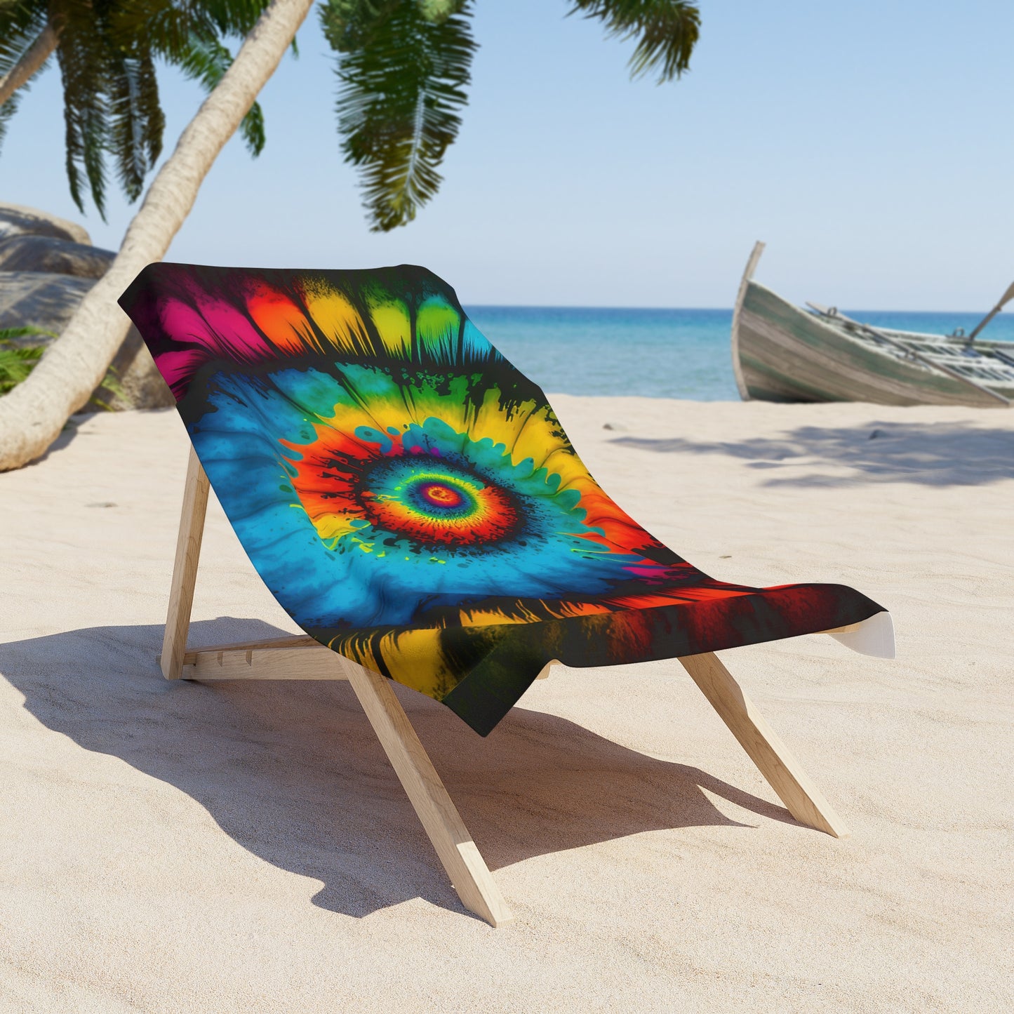 Bold And Beautiful Tie Dye Style Four Beach Towel